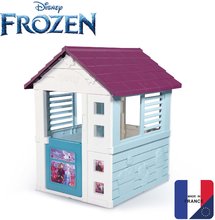 Domčeky pre deti - Domček Frozen Disney Playhouse Smoby polovičné dvere a 2 okná so žalúziami UV filter od 2 rokov_1
