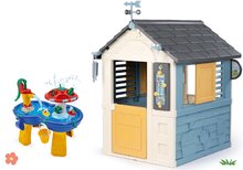 Spielhäuser mit Wasserrutsche - Set Spielhaus Wetterstation mit Wasserstraße Tisch Amphie Vier Jahreszeiten 4 Seasons Playhouse Smoby mit Booten und Figuren_30