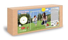 Dětské houpačky - Houpačka s kovovou konstrukcí Metal Baby Swing 120 cm Smoby od 6 měsíců_3