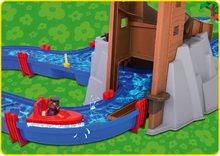 Vodne dráhy pre deti - Vodná dráha Adventure Land AquaPlay dobrodružstvo pod vodopádom a v horskej veži a vodným delom na ostrove_6