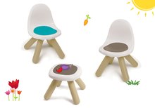 Set židlí KidChair Smoby se stolkem (UV filtr) šedá modrá a šedý stolek od 18 měsíců