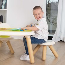 Dětský záhradní nábytek - Taburetka pre deti Kid Furniture Stool Grey Smoby 2v1 šedá s UV filtrom 50 kg nosnosť 27 cm výška od 18 mesiacov  SM880207_0