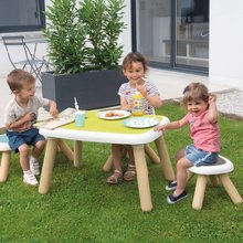 Dětský záhradní nábytek - Taburetka pre deti Kid Furniture Stool Grey Smoby 2v1 šedá s UV filtrom 50 kg nosnosť 27 cm výška od 18 mesiacov  SM880207_2