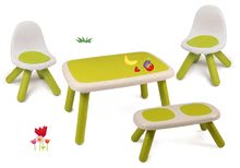 Detský záhradný nábytok sety - Set stôl pre deti KidTable zelený Smoby s dvoma stoličkami s UV filtrom_18