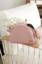 Otroška kozmetika - Kozmetična torbica Toiletry Pouch Beaba Canvas Dusty Rose z zadrgo rožnata_2