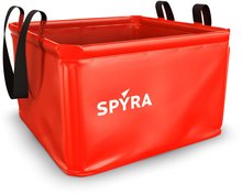 Tank für Wasserpistolen SpyBase Red Spyra rot mit einem Volumen von 15 Litern, robust, faltbar mit Gurten, ab 8 Jahren