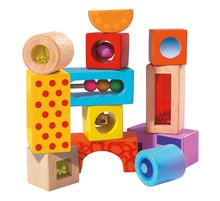 Dřevěné kostky - Dřevěné kostky se zvukem Color Tinkling Blocks Eichhorn barevné 12 kusů od 12 měsíců_1