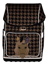 Schultaschen und Rucksäcke - Schulrucksack groß Ergomaxx Houndstooth Horse Jeune Premier Ergonomisch luxuriöses Design 41*27 cm_3