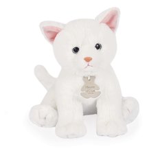 Pisicuță de pluș Baby Cat White Histoire d’ Ours albă 18 cm în ambalaj cadou de la 0 luni