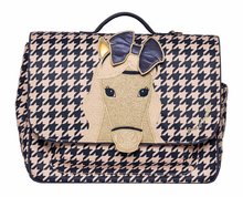 Porte-documents - Sac à dos scolaire It Bag Midi Houndstooth Horse Jeune Premier ergonomique de luxe 30*38 cm_1