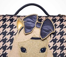 Mochilas escolares - Bolsa escolar It Bag Midi Houndstooth Horse Jeune Premier ergonómico de lujo 30*38 cm_0