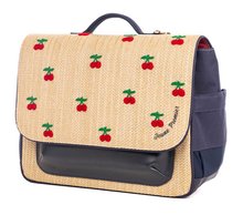 Schultaschen  - Schultasche It Bag Midi Raffia Cherry Jeune Premier ergonomische Luxusausführung 30*38 cm_1