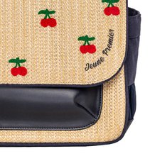 Cartella da scuola - La cartella scolastica It Bag Midi Raffia Cherry Jeune Premier ergonomico lussuoso design 30*38 cm_0
