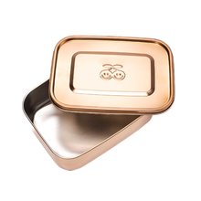 Brotdosen - Box für das Frühstück Lunchbox Rose Gold Jeune Premier 100% rostfreier Stahl Luxusausführung 21*16 cm_2