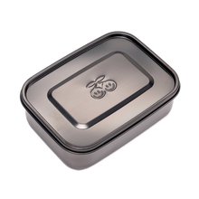 Genți pentru prânz - Caserolă pentru prânz Lunchbox Black Nickel Jeune Premier design de lux din oțel inoxidabil 100% 21*7 cm_0