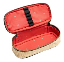 Schulfedertaschen - Schulmäppchen Pencil Box Raffia Cherry Jeune Premier ergonomisches luxuriöses Design 22*7 cm_0