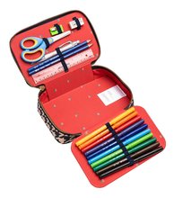 Szkolne piórniki - Szkolny piórnik Pencil Box Wypełniony Houndstooth Horse Jeune Premier ergonomiczne luksusowe wykonanie 20*7 cm_1