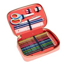 Astucci da scuola - Astuccio scuola Pencil Box Filled Jewellery Box Pink Jeune Premier ergonomico con design di lusso 20*7 cm_0