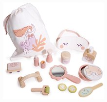 Juegos de madera sobre profesiones - Conjunto de baño de madera para muñecas Spa Retreat Set Tender Leaf Toys en una bolsa de tela con 11 accesorios_1