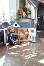 Drevené domčeky pre bábiky - Drevený domček pre bábiku Dovetail House Tender Leaf Toys ultra štýlový so 6 izbami a parketami bez nábytku a postavičiek_3