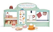 Drevené kuchynky - Drevená kaviareň Vtáčie hniezdo Bird's Nest Café Tender Leaf Toys s vypracovanými doplnkami a nálepkami_0