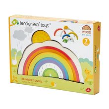 Dřevěné naučné hry - Dřevěný tunel z duhy Rainbow Tunnel Tender Leaf Toys skládačka ze 7 dílů od 18 měsíců_1