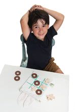 Dřevěné naučné hry - Dřevěná logická hra Tic Tac Toe Tender Leaf Toys 5 kroužků a 5 křížků v plátěném sáčku_2