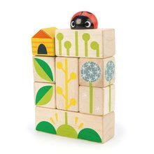 Dřevěné kostky - Dřevěné kostky na zahradě Garden Blocks Tender Leaf Toys s malovanými obrázky 24 dílů od 18 měsíců_1