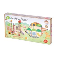 Dřevěné kostky - Dřevěné kostky na zahradě Garden Blocks Tender Leaf Toys s malovanými obrázky 24 dílů od 18 měsíců_3