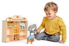 Dřevěné didaktické hračky - Dřevěná divoká zvířátka na poličce 24 ks Safari set Tender Leaf Toys krokodýl slon zebra antilopa žirafa nosorožec hroch lev_3
