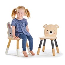 Dětský dřevěný nábytek - Dřevěný dětský nábytek Forest table and Chairs Tender Leaf Toys stůl s úložným prostorem a dvě židle medvěd a zajíc_1