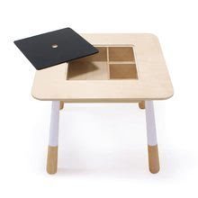 Dětský dřevěný nábytek - Dřevěný dětský nábytek Forest table and Chairs Tender Leaf Toys stůl s úložným prostorem a dvě židle medvěd a zajíc_1