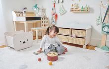 Dětský dřevěný nábytek - Dřevěná skříňka se zajíčkem Bunny Storage Unit Tender Leaf Toys se 4 odkládacími koši z úpletu_2