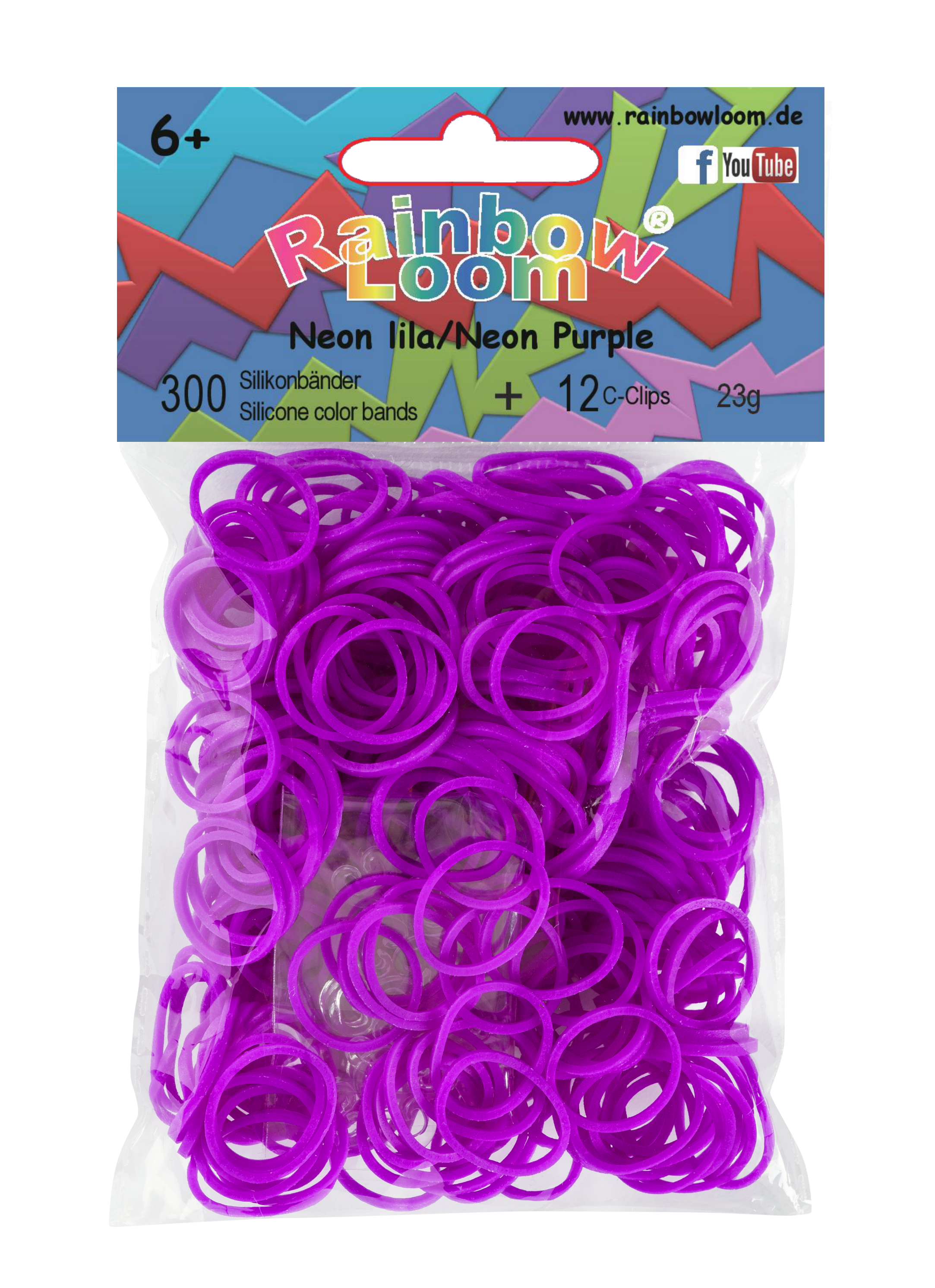 Rainbow Loom gyerek gumik neon 20242 lila