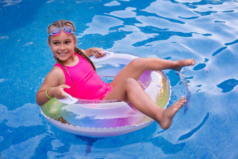 Child having fun with floater pool 23 2149492535