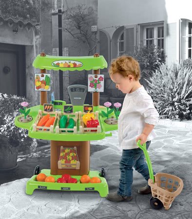 Shops for kids - Organic 100% Chef Écoiffier Fresh Bio Food Market with a Trolley - 2