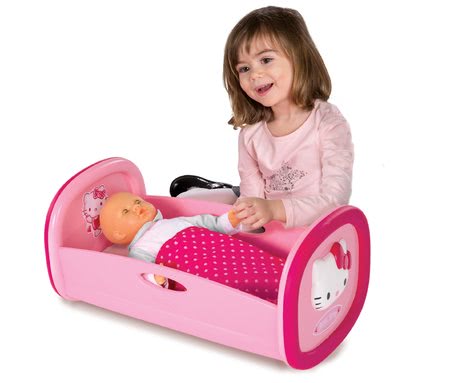 Játékbaba kiságyak és bölcsők - Bölcső játékbabának 42 cm Hello Kitty Smoby - 3