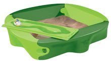 Sandkästen für Kinder - Sandkasten mit Wasserbahn Sandy BIG mit Deckel Volumen 239 Liter 138 * 138 cm grün ab 12 Monaten_1