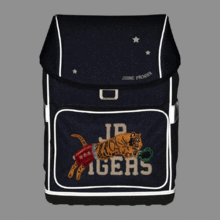 Zaini e borse da scuola - Zaino scolastico grande Ergomaxx Boxing Tiger Navy Mélange Jeune Premier ergonomico lussuoso design 41*27 cm_2